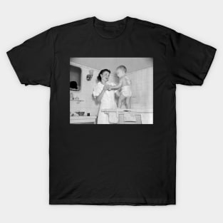 Baby's Bathtime, 1937. Vintage Photo T-Shirt